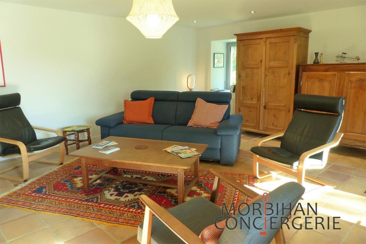 Belle Longere En Campagne A Larmor Baden Villa Exterior photo