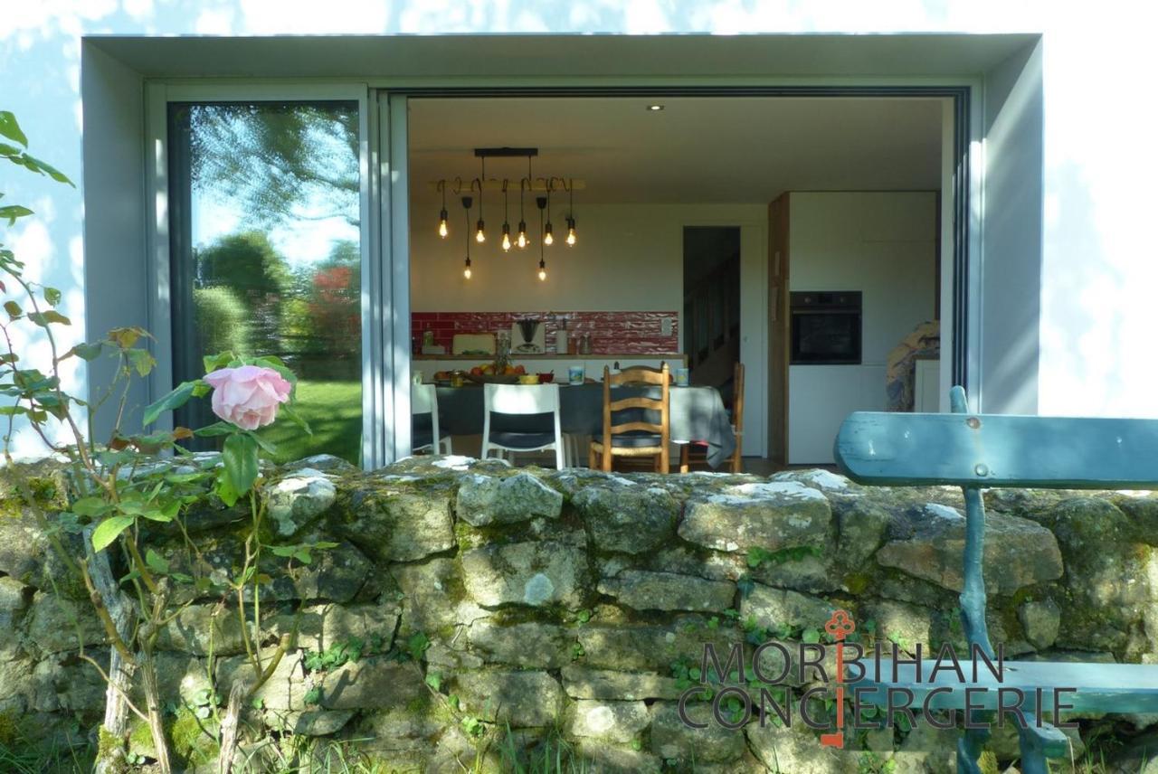 Belle Longere En Campagne A Larmor Baden Villa Exterior photo